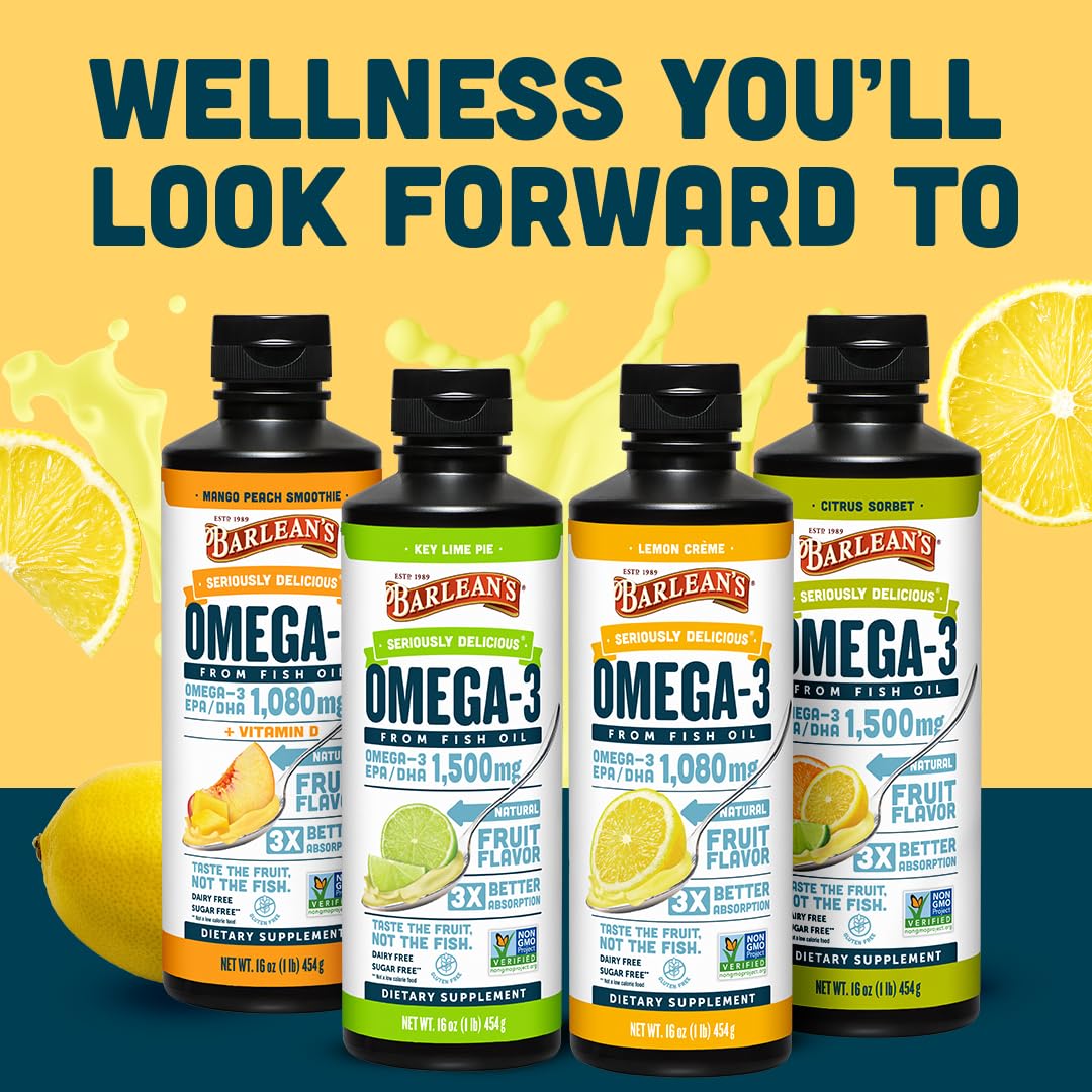 Barlean's Omega 3 libre de lactosa y azúcares; opción dairy free