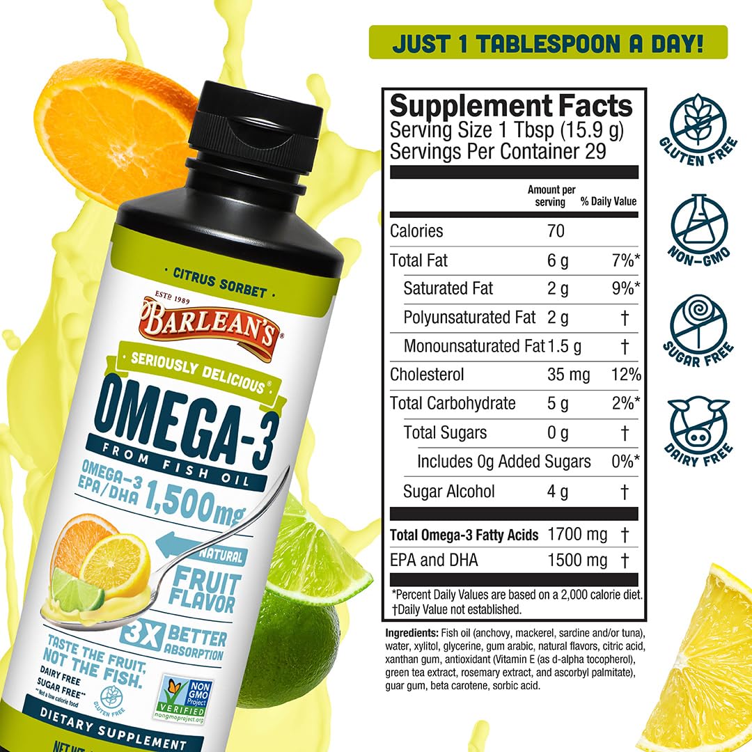 Barlean's Omega 3 para niños, uso recomendado a partir de 4 años