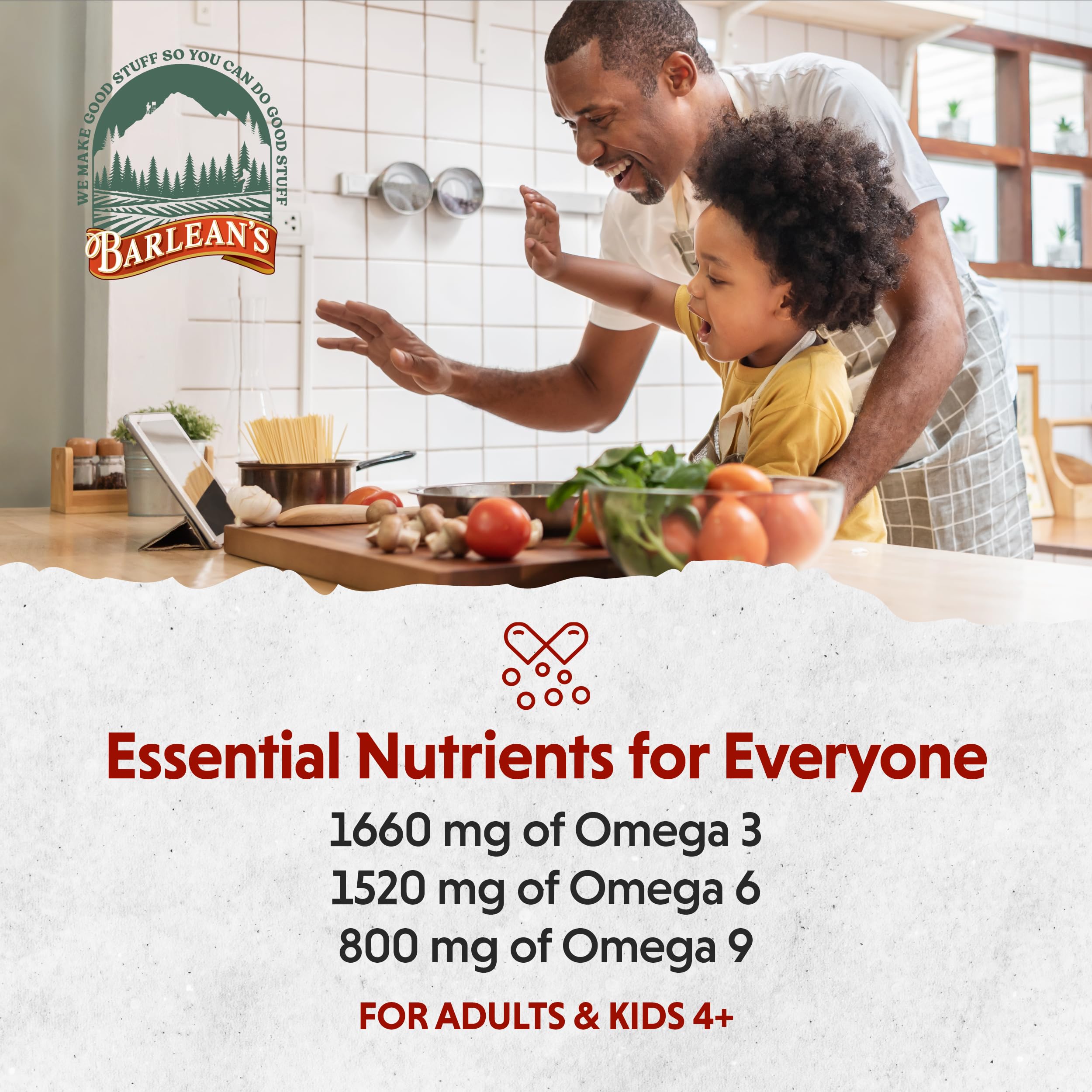 Mezcla en smoothie con Barlean's Vegan Omega 3-6-9 textura cremosa