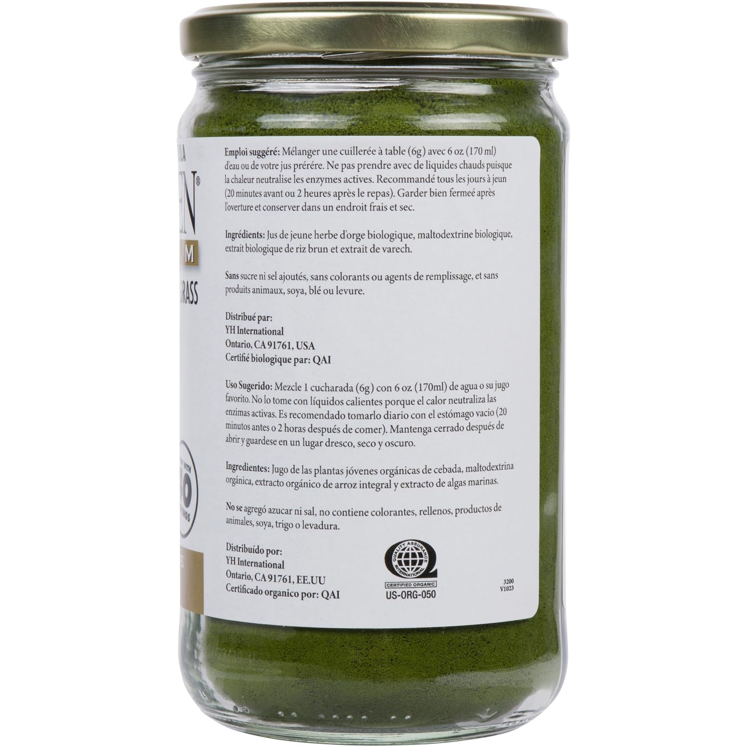 BARLEYGREEN ingredientes cebada-kelp-arroz integral, aporta micronutrientes para la vitalidad diaria.