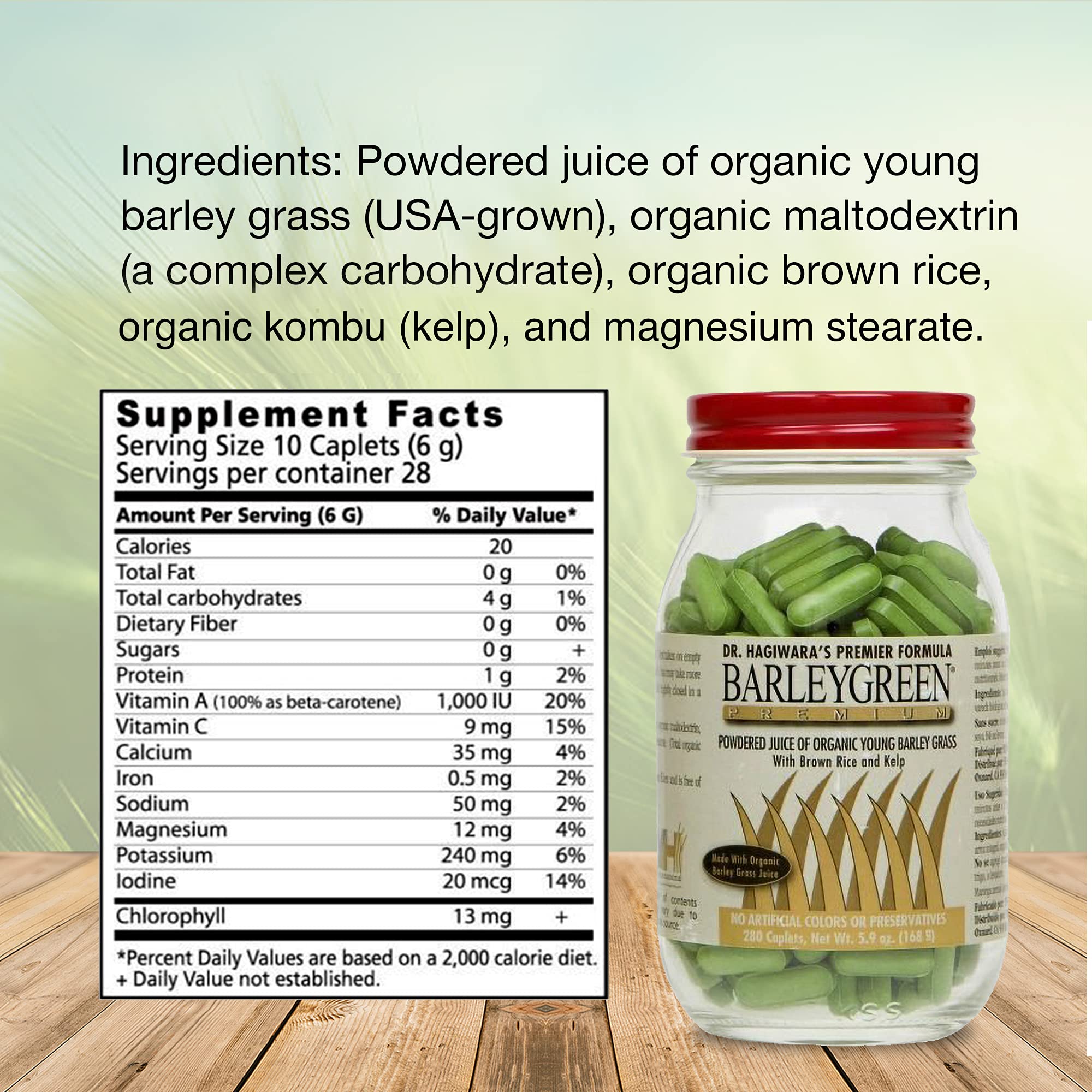 BARLEYGREEN cápsulas para consumo diario, fácil rutina matutina.