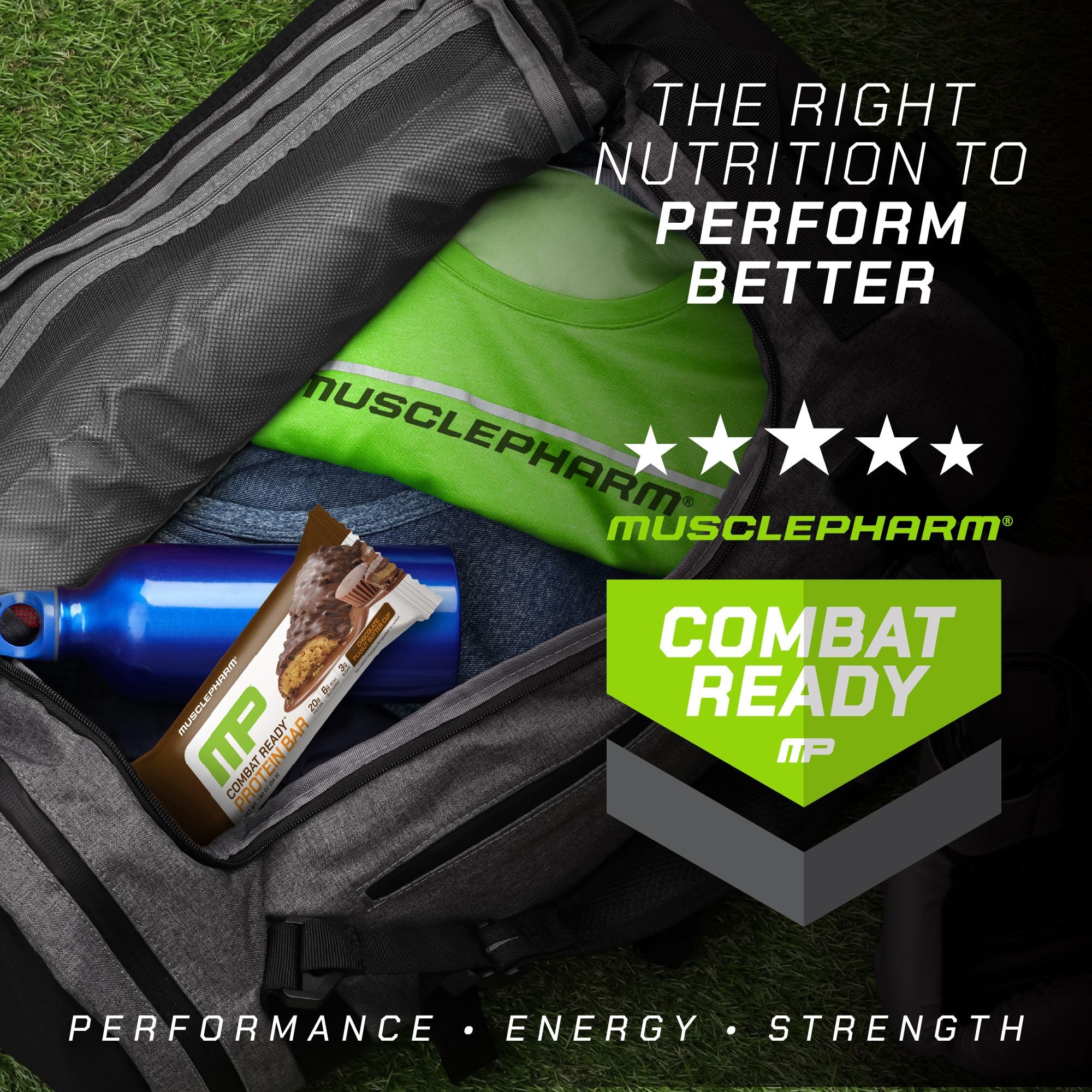 Fibra de 5 g por barra de MusclePharm Combat Sport para saciedad