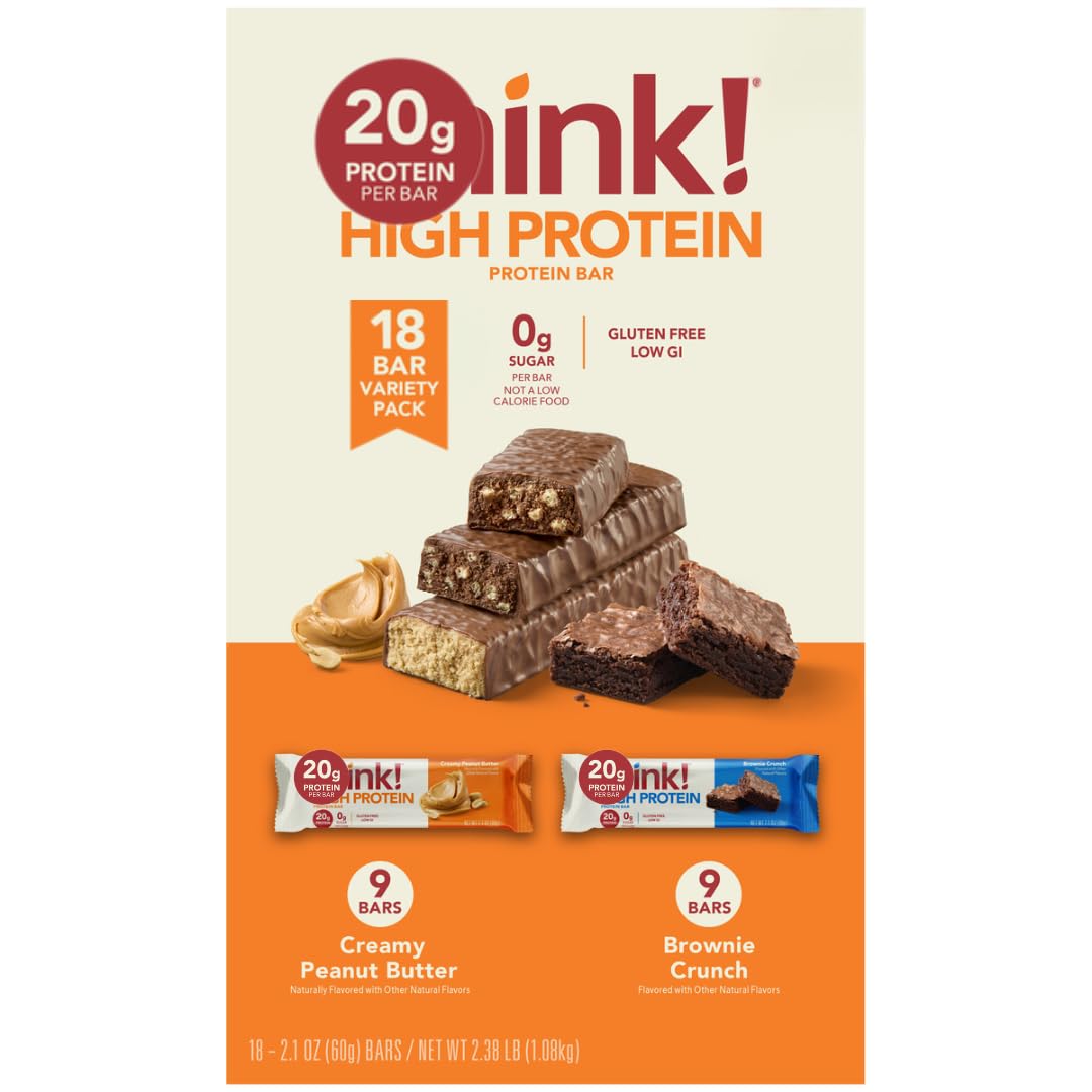 Barras de proteína de variedad, 20 g por barra, snack práctico para meriendas rápidas