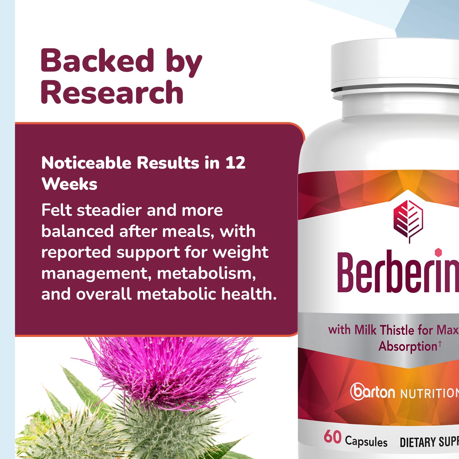 Caja de presentación Barton Nutrition Berberina para almacenamiento seguro