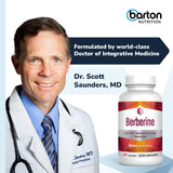 Interior del frasco Barton Nutrition Berberina con cápsulas protegidas