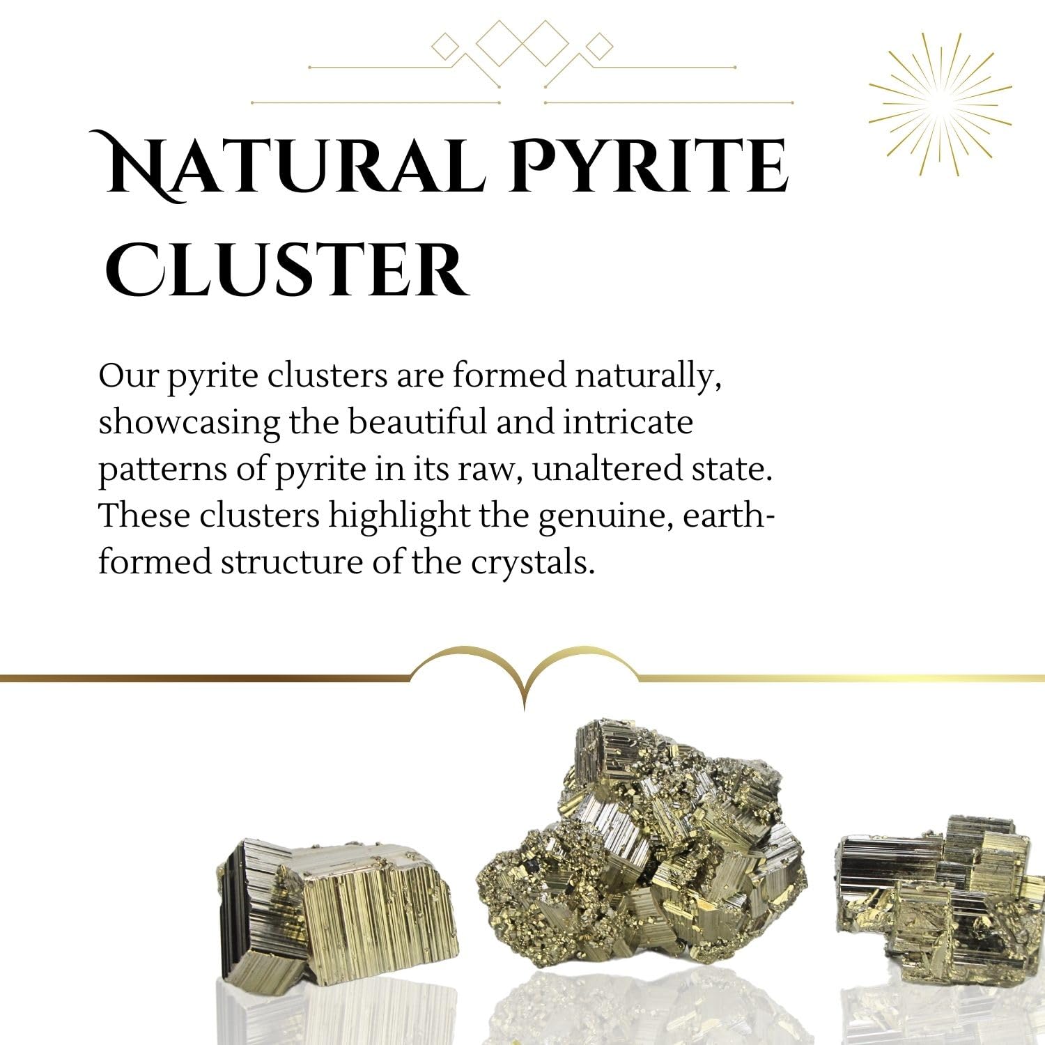 Bartra Product pirita natural forma octaédrica, brillo impresionante para joyería.