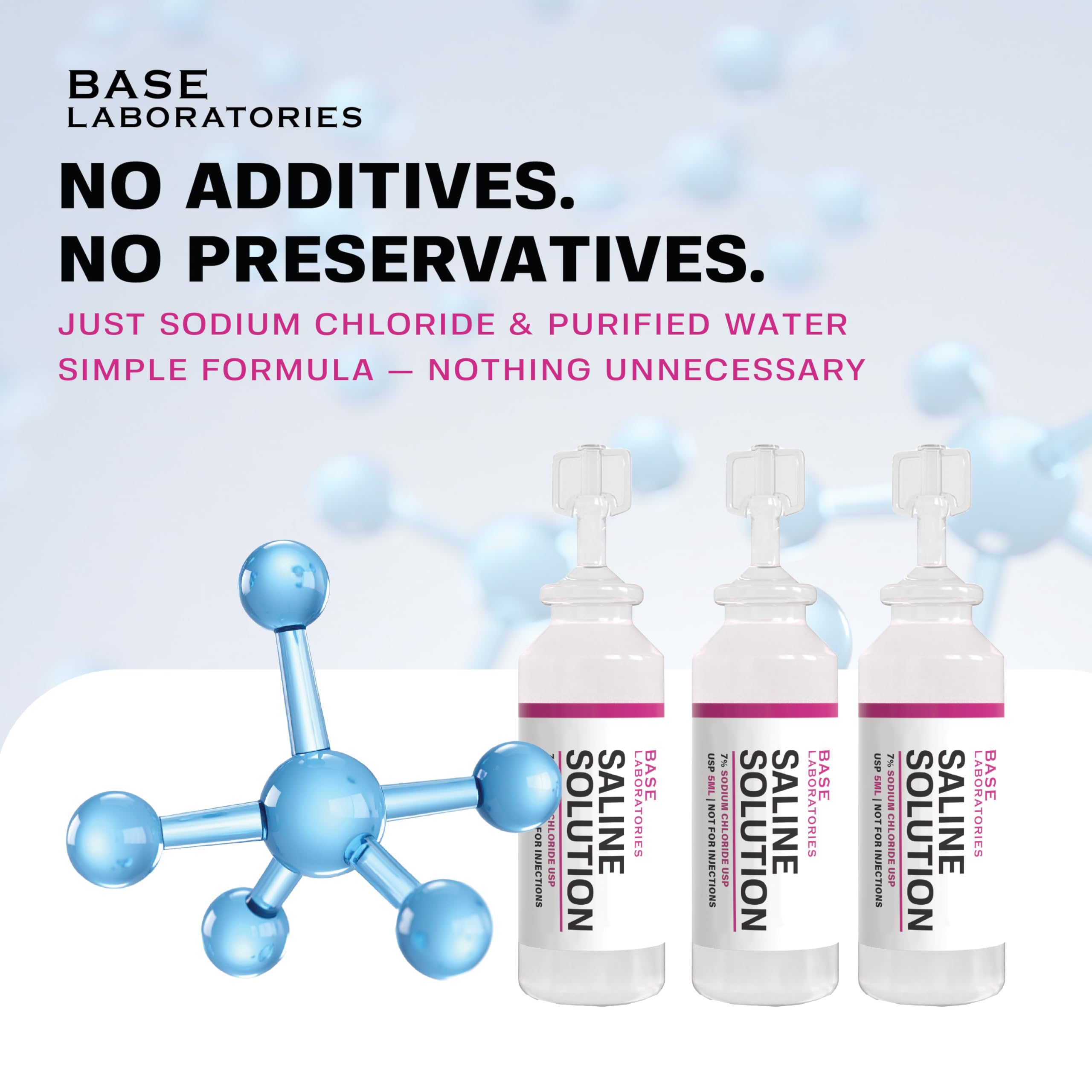 BASE LABORATORIES Solución salina 7% para uso en nebulizador domiciliario.