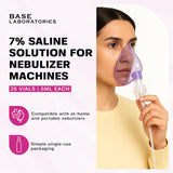BASE LABORATORIES Solución salina 7% en viales de 5 ml para irrigación nasal.