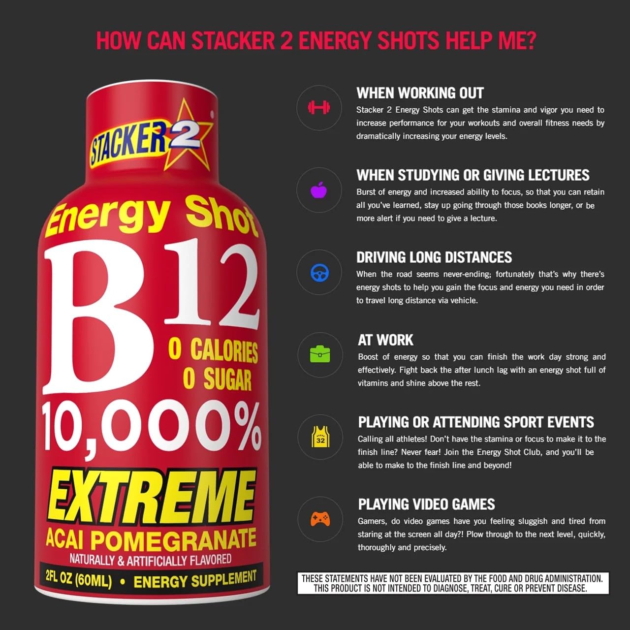 BASED BOX Stackers B12 cianocobalamina 600 mcg, impulso sostenido.