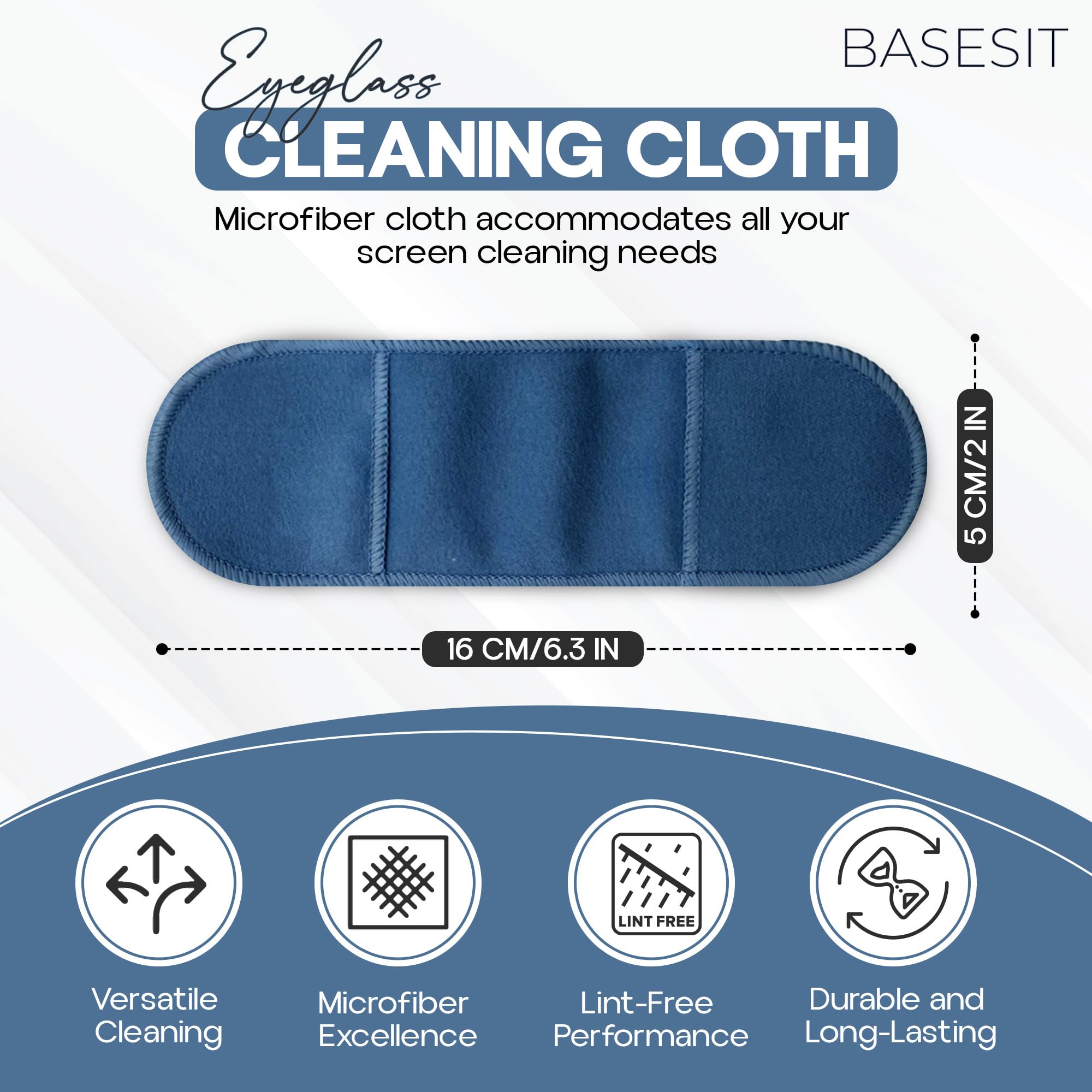 Basesit paño microfibra para gafas: elimina polvo y huellas con cuidado.