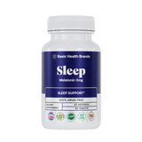 Basic Brands Melatonina 3 mg: botella para rutina nocturna que apoya el sueño natural.