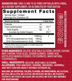 Basic Brands Smart Heart Omega-3 botella en mesa, fácil de tomar cada día