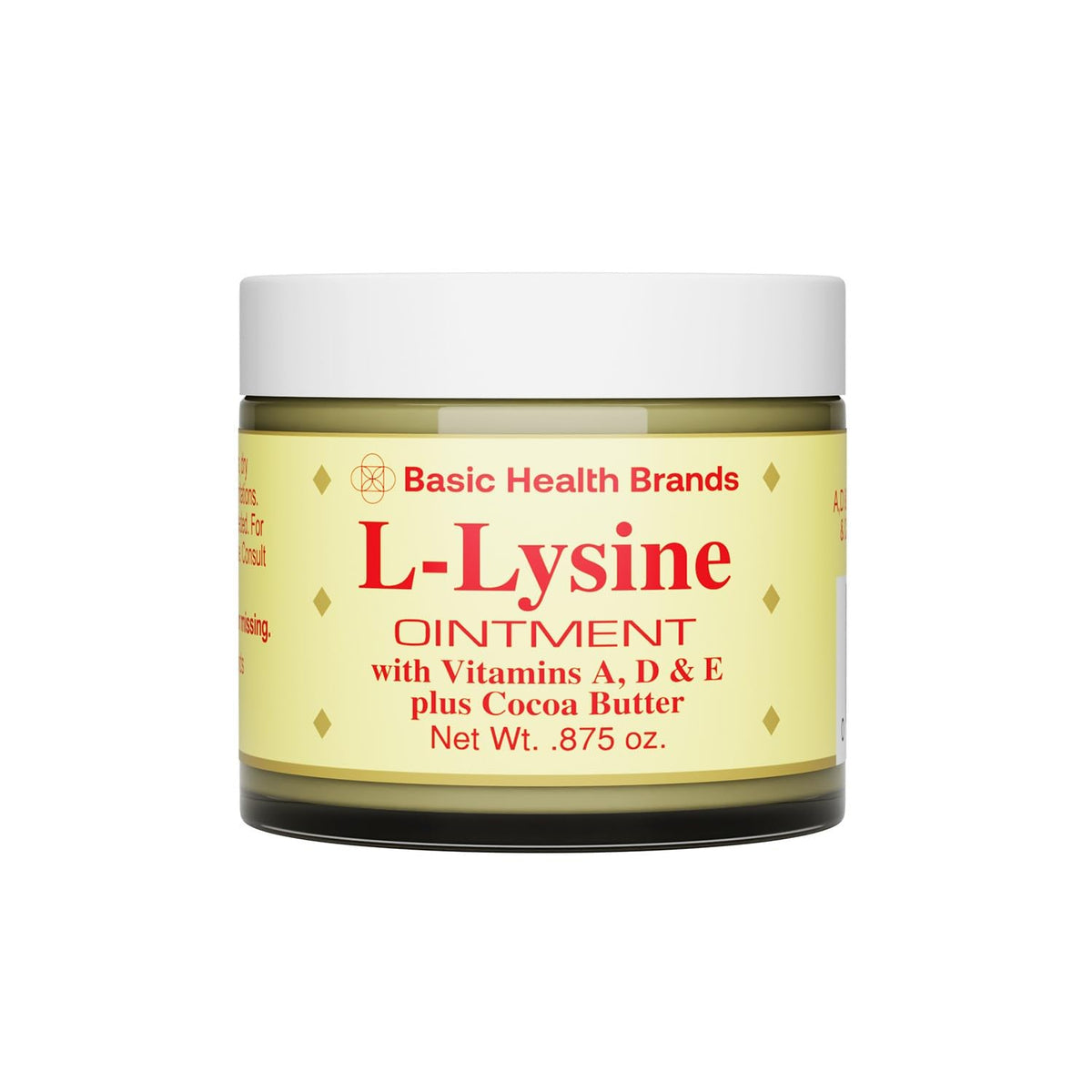Basic Organics L-Lysine Lip Ointment en envase práctico para hidratación diaria