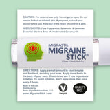 Migrastil con rodillo metálico para un tratamiento suave.