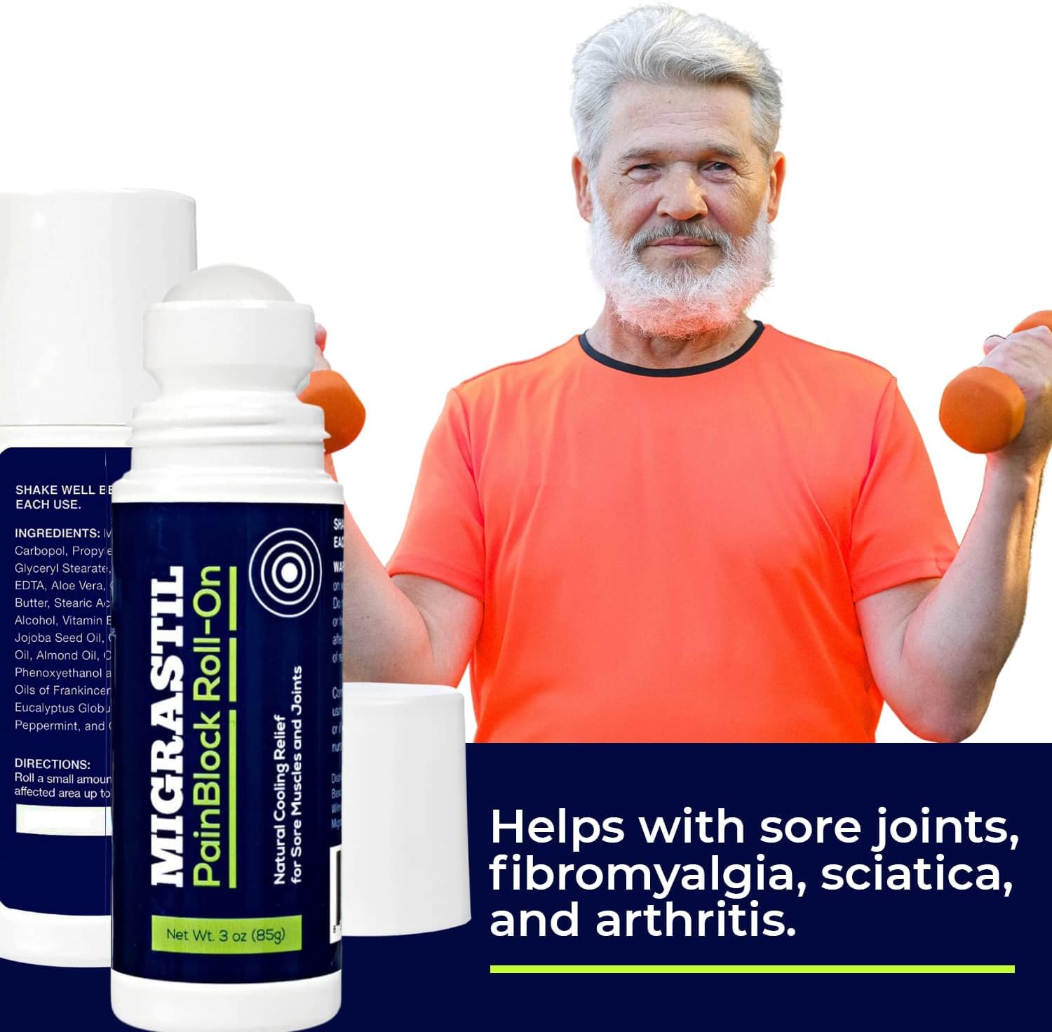 Migrastil PainBlock roll-on: aplicación suave y sin grasa.