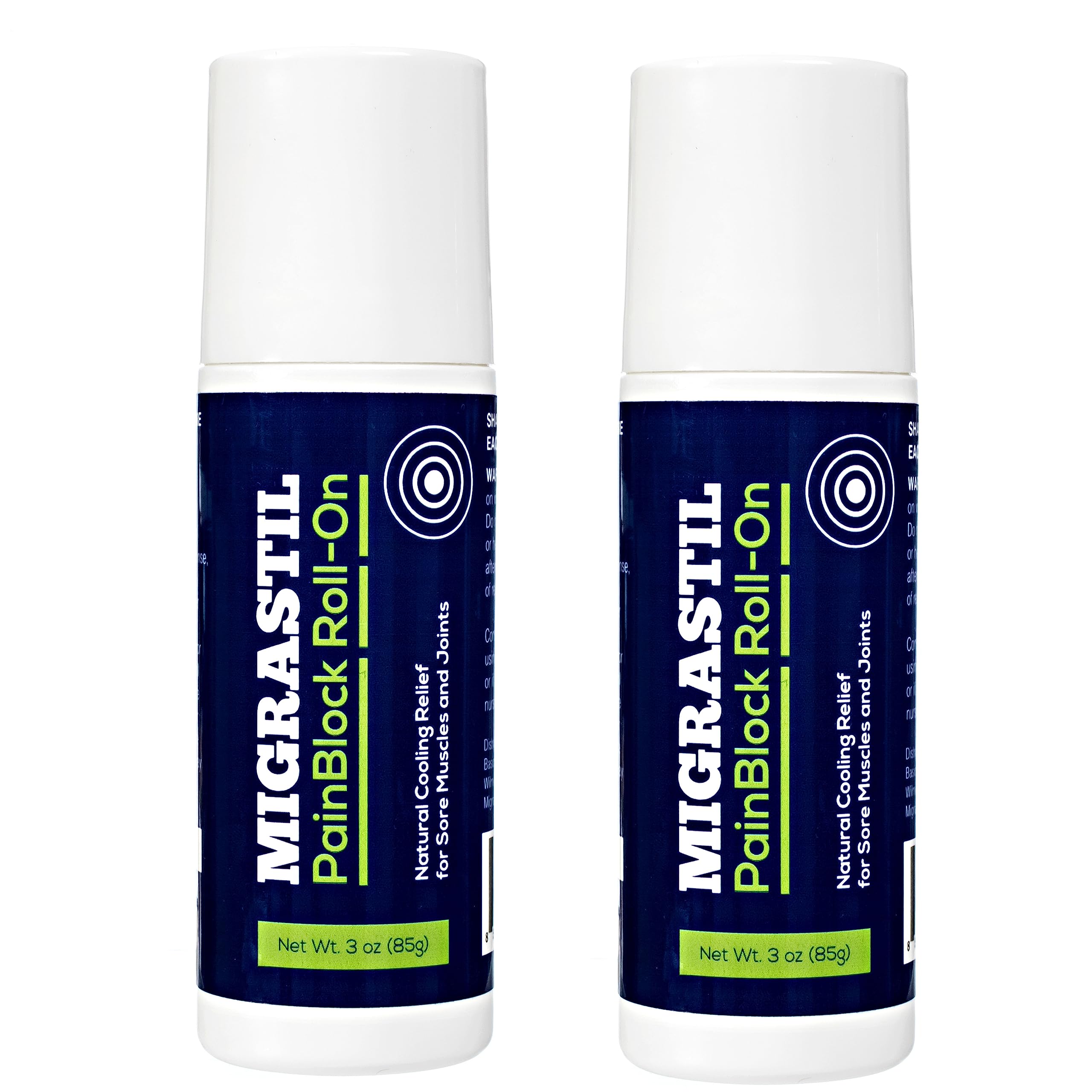 Migrastil PainBlock roll-on en envase compacto para uso diario.