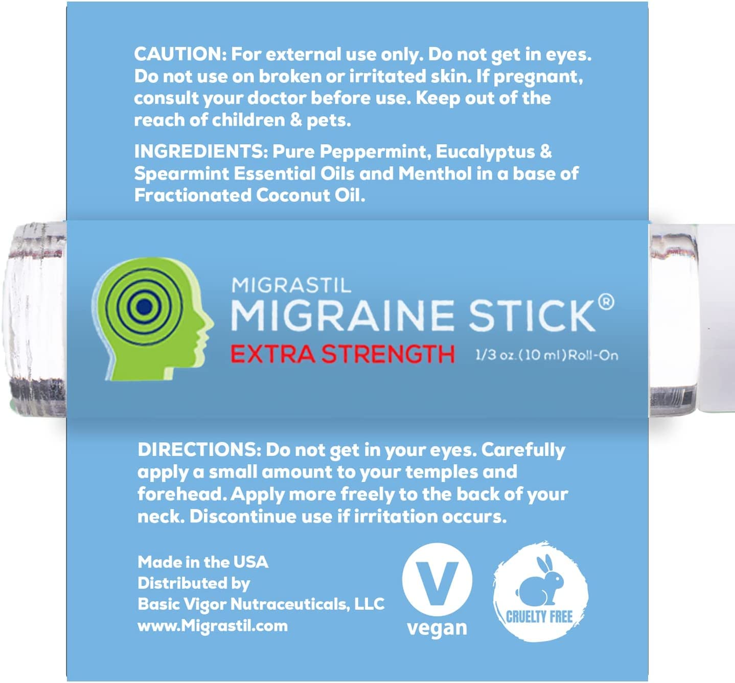 Migrastil con aceites esenciales para aroma refrescante y alivio localizado