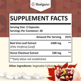 Basigano extracto hoja uva roja en primer plano, antioxidantes naturales para la salud vascular