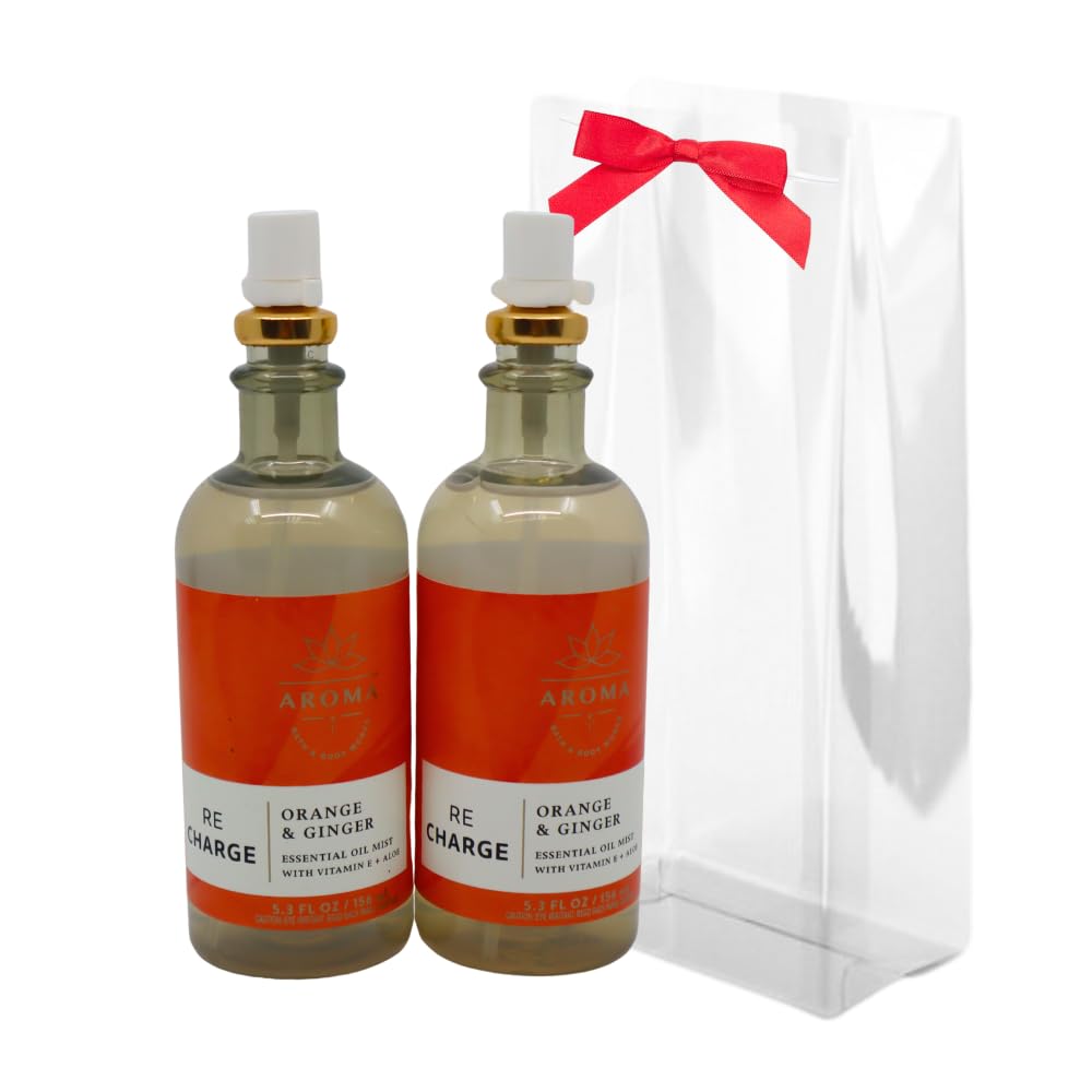 Bath & Body Works Aroma Recharge Naranja y Jengibre, botella, revitaliza la piel con aceites esenciales.