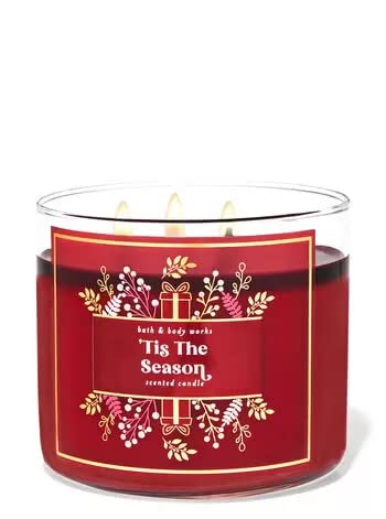 Vela Bath & Body Works de tres mechas, ideal para crear ambiente cálido en casa.