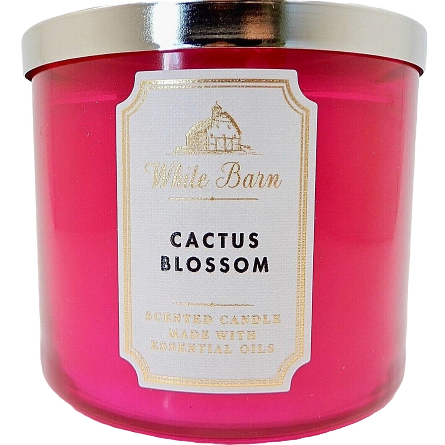 Frasco de vela Bath & Body Works Cactus Blossom con aroma suave.