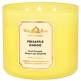 Vela Bath & Body Works White Barn 3 mechas, aroma Piña y Mango para ambientar espacios