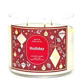 Vela Bath & Body Works White Barn 3-Wick con aceites esenciales para aromas festivos