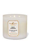 Bath & Body Works White Barn vela 3 mechas, detalle del diseño del empaque.