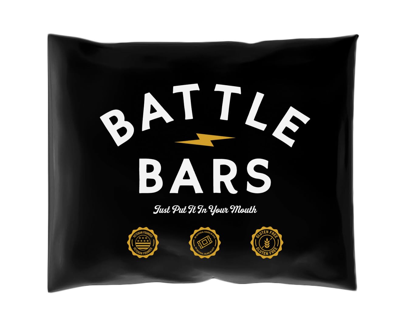 Battle Bars muestra cinco sabores en un paquete, snack rápido y proteico.