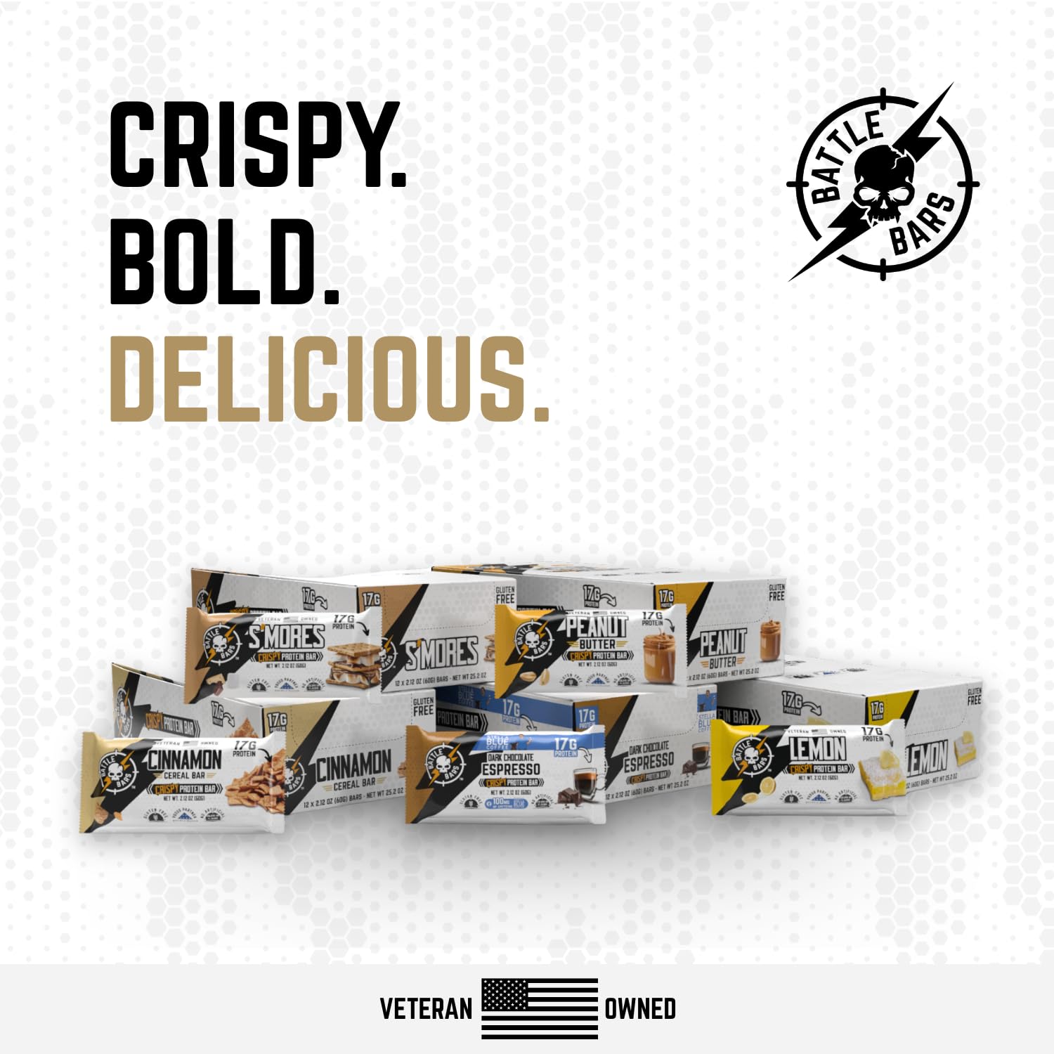 Barra Battle Bars, ideal para snack rápido y conveniente durante el día.