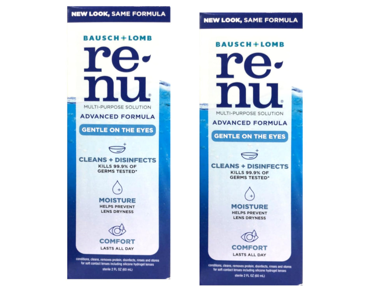 Bausch + Lomb Renu Avanzada: frasco de 60 ml para limpieza y almacenamiento de lentes.