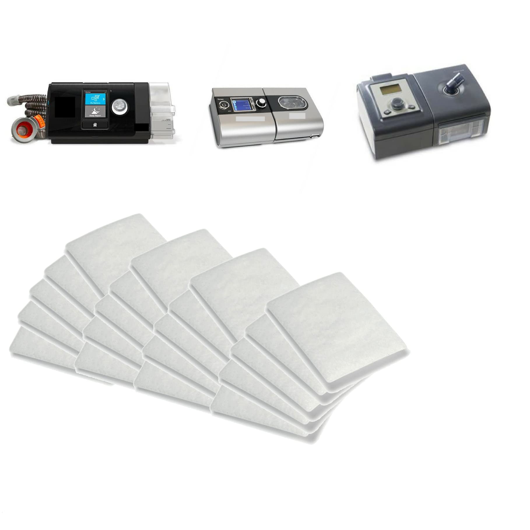 Bay State Importers filtros CPAP 20 unidades en empaque, listo para reemplazo.