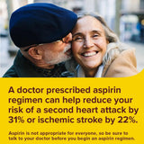 Opción de dosis baja Bayer aspirina 81 mg, masticable y fácil de tomar.