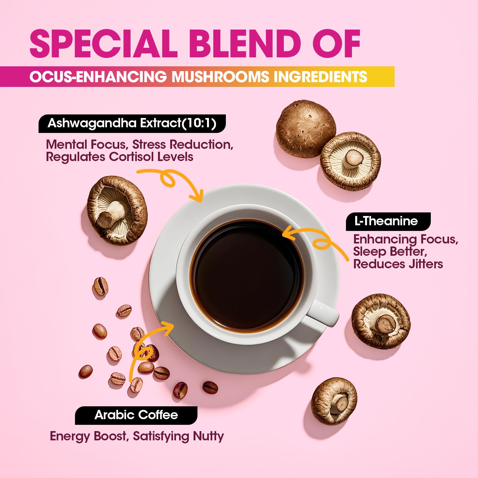 Café de hongos B BEWORTHS: taza con espuma para una experiencia suave.