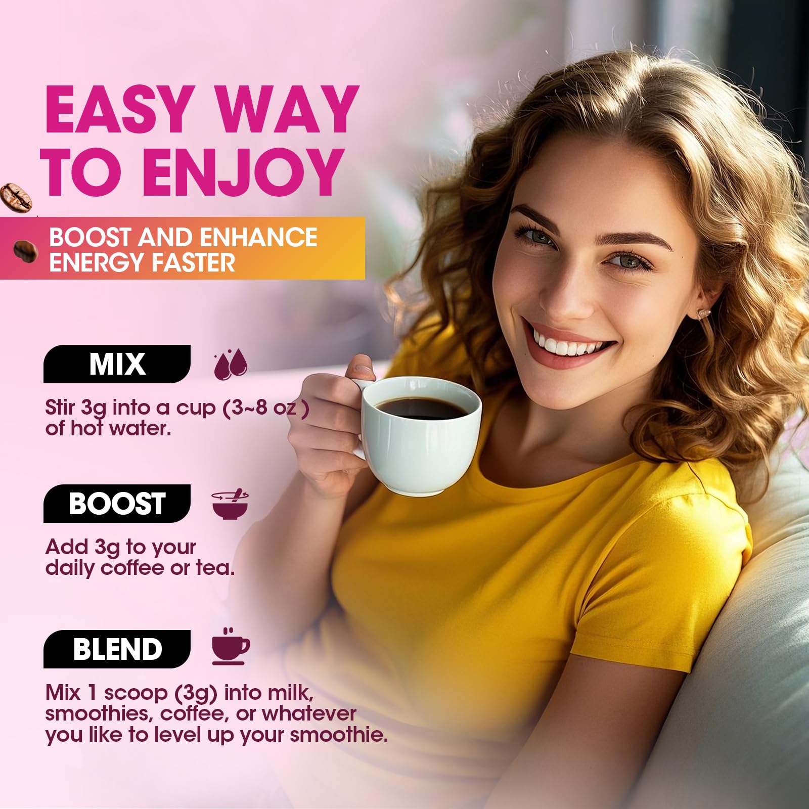 Café de hongos B BEWORTHS: porción lista para beber en cualquier momento.