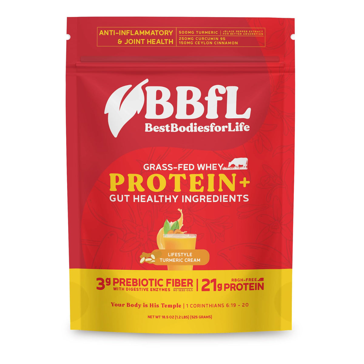 BBfL proteína de suero de pasto en lata, energía diaria.