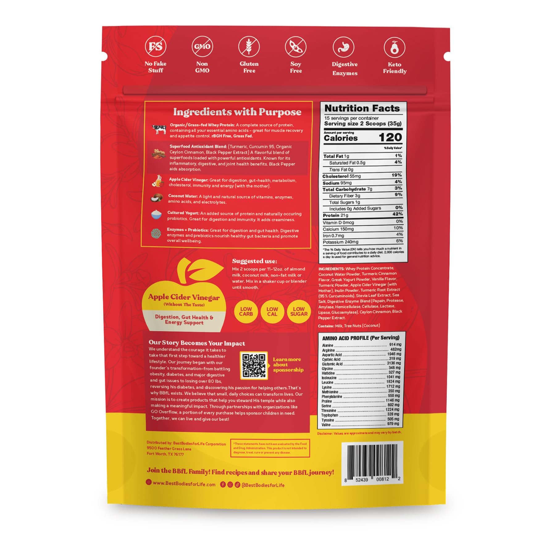 BBfL textura cremosa y sabor suave de cúrcuma.