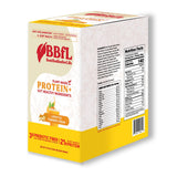 BBfL proteina vegetal en polvo en bote crema cúrcuma, apoyo a la recuperación muscular.