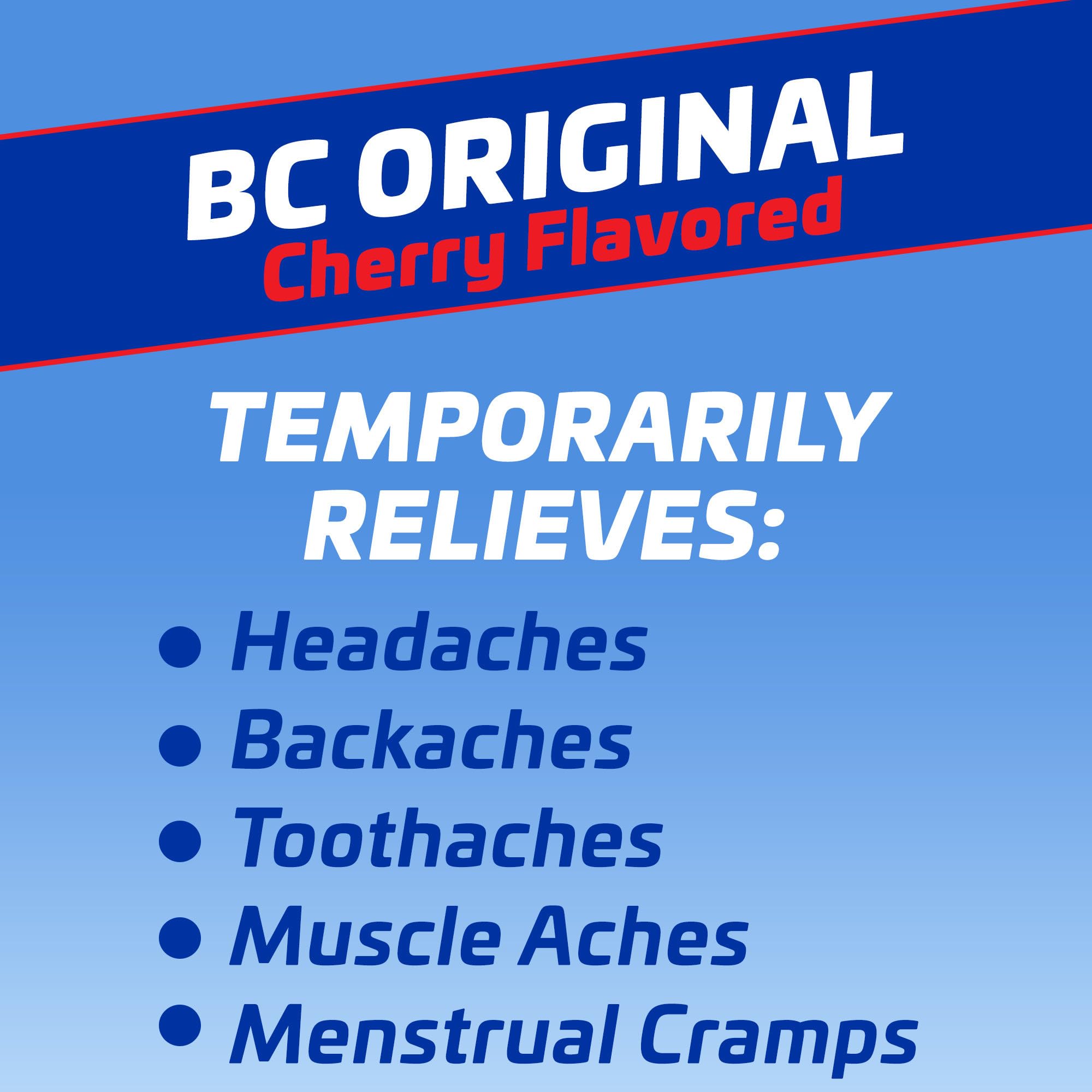 BC Powder cereza para dolor muscular, alivio rápido en casa.