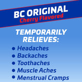 BC Powder cereza para dolor muscular, alivio rápido en casa.