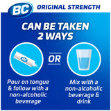BC Powder Original Strength ayuda a aliviar dolores de cabeza y más.
