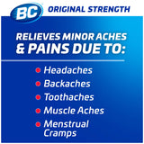 BC Powder Original Strength contiene aspirina y cafeína para un impulso suave.
