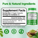 Bcuelov Moringa: etiqueta frontal destaca vitaminas y aminoácidos.