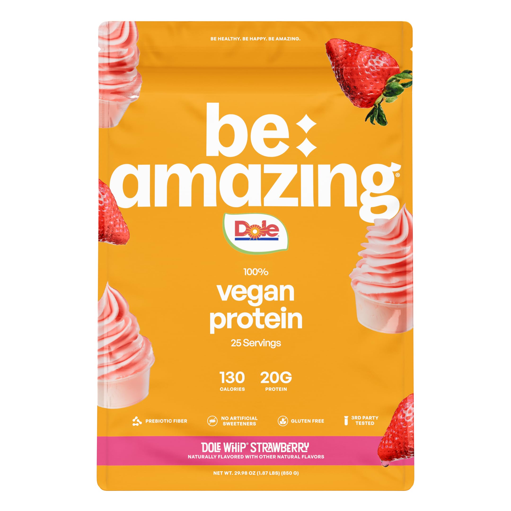 BE AMAZING Proteína Vegana en vaso batido cremoso para desayunos rápidos