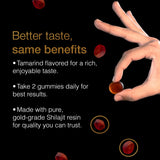 Be Bodywise gomitas doradas, etiqueta de laboratorio visible para pureza.