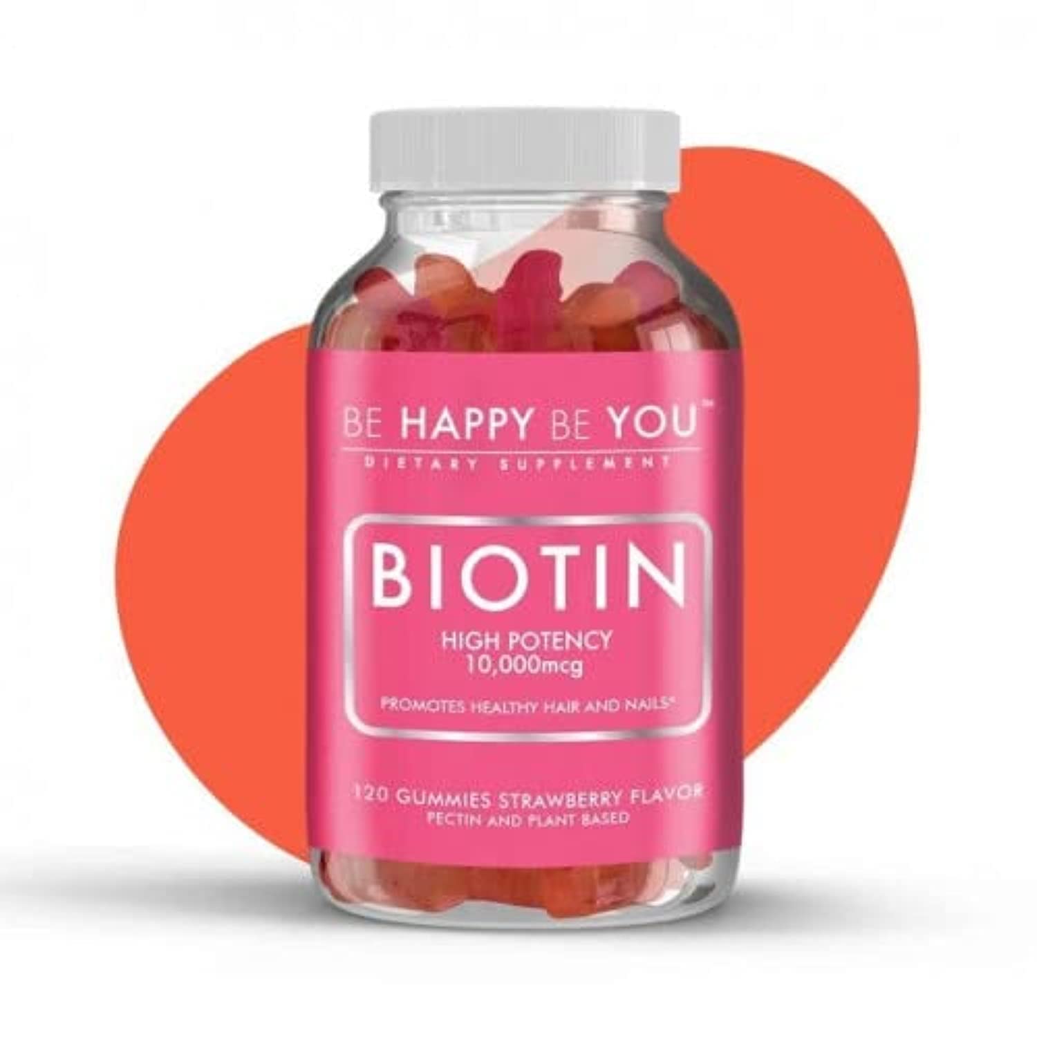 Biotina BE HAPPY BE YOU, gomitas en botella, podrían favorecer el cabello y las uñas