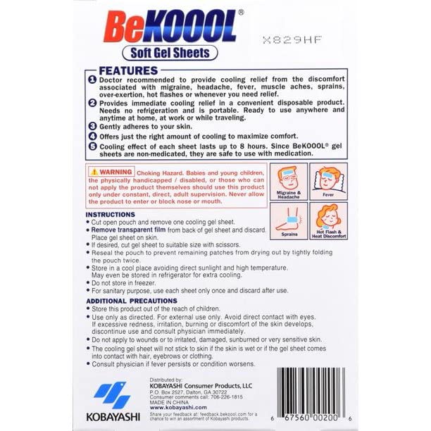 Be Koool empaque-caja, presentación lista para usar