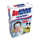 Be Koool hojas gel frío para fiebre en niños, alivio cómodo y seguro