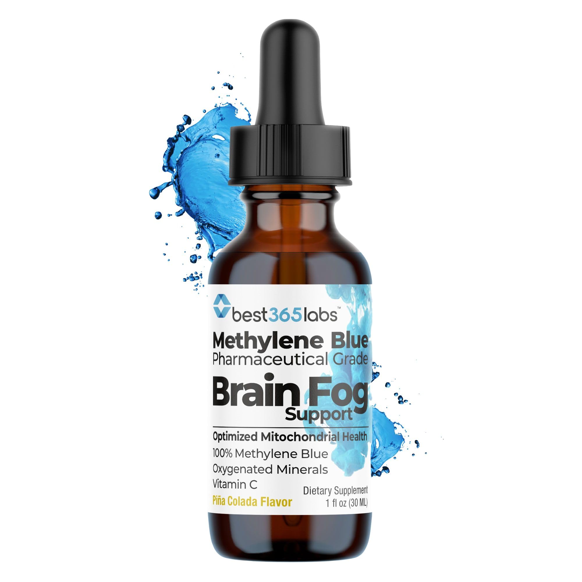 Be-OnGuard Azul de Metileno frasco para claridad mental diaria.