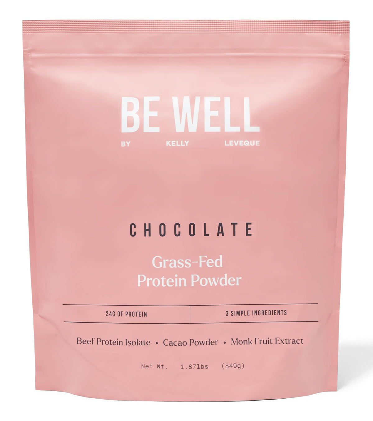 Be Well by Kelly Chocolate Proteína de res en lata, sabor indulgente y proteína de alta calidad